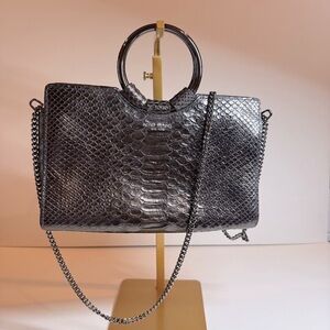 Henri Bendel Luxury Snakeskin Bag | Bracelet Handle | Chain Strap | Pristine